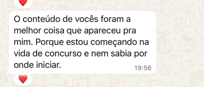 Print de WhatsApp: aluno diz que o conteúdo foi a melhor coisa que apareceu porque estava começando e não sabia por onde iniciar