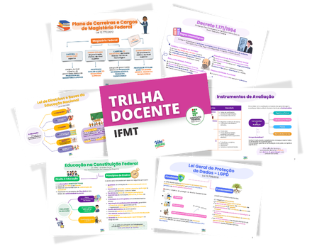 Materiais da Trilha Docente IFMT: mapas mentais e esquemas visuais organizados em leque